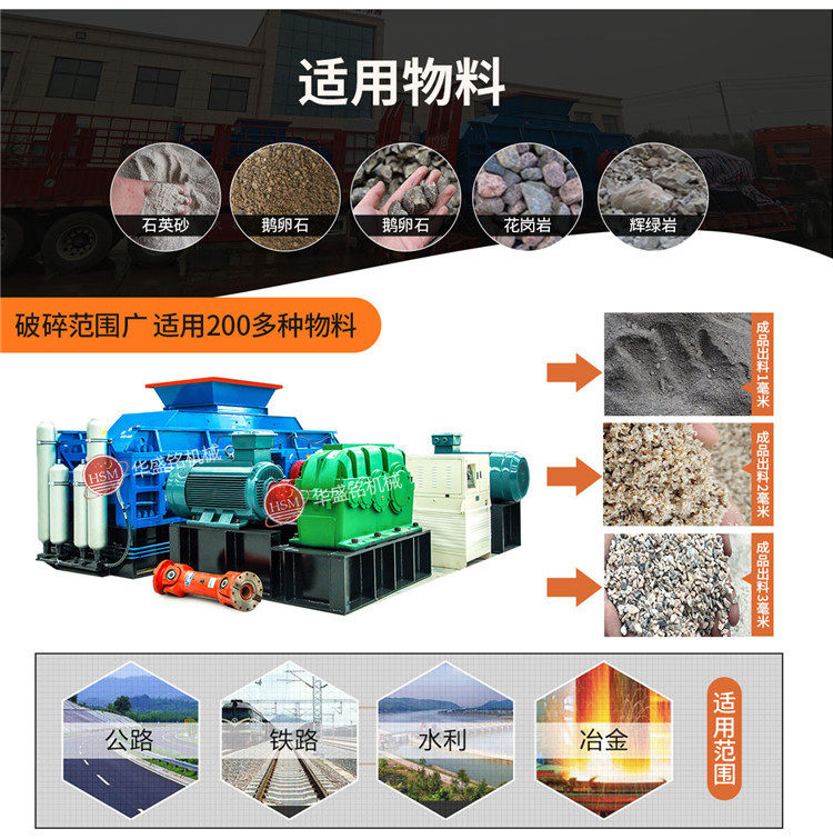 液壓對(duì)輥制砂機(jī)適應(yīng)物料
