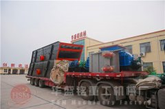 1212型對(duì)輥破碎機(jī)+2740振動(dòng)篩裝車(chē)發(fā)往云南玉溪 